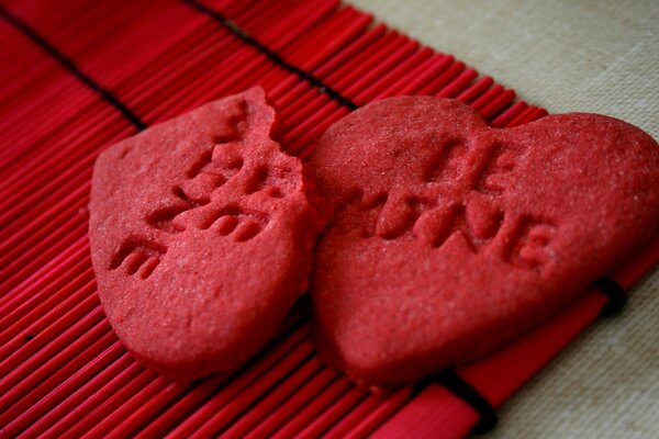 Hearts in the form of cookies for the morning