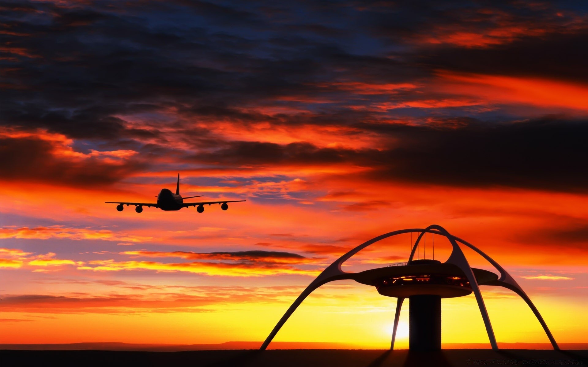 aviación puesta del sol sol amanecer noche crepúsculo silueta cielo