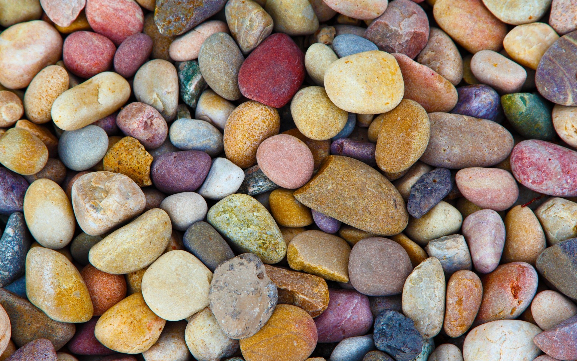 macro desktop stone texture rock batch close-up pile many color gravel smooth pattern round food shape kind