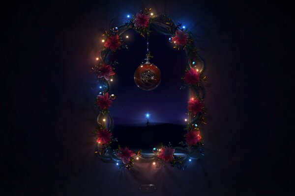 Christmas decoration - luminous wreath