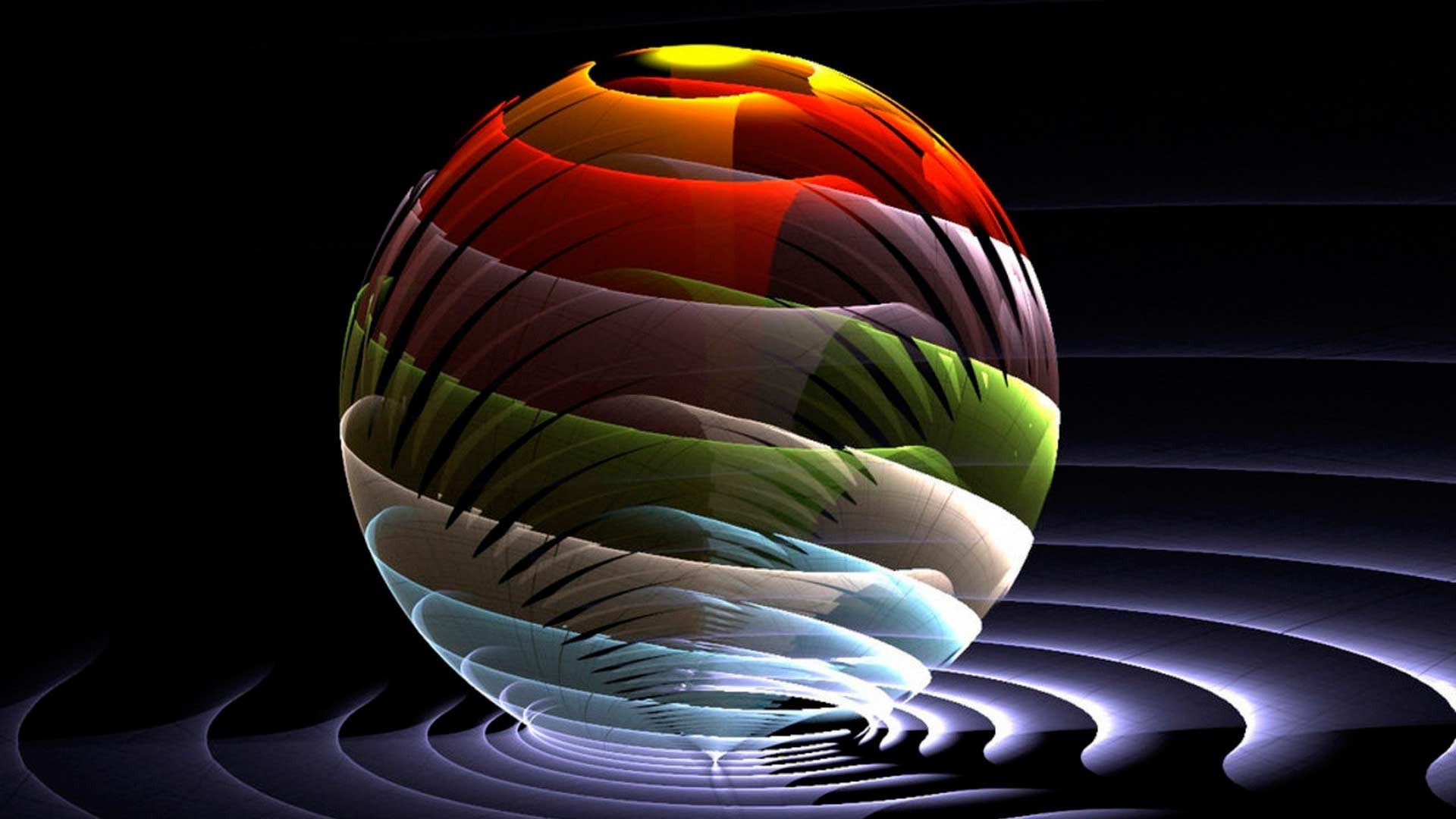 geometric shapes desktop ball abstract color