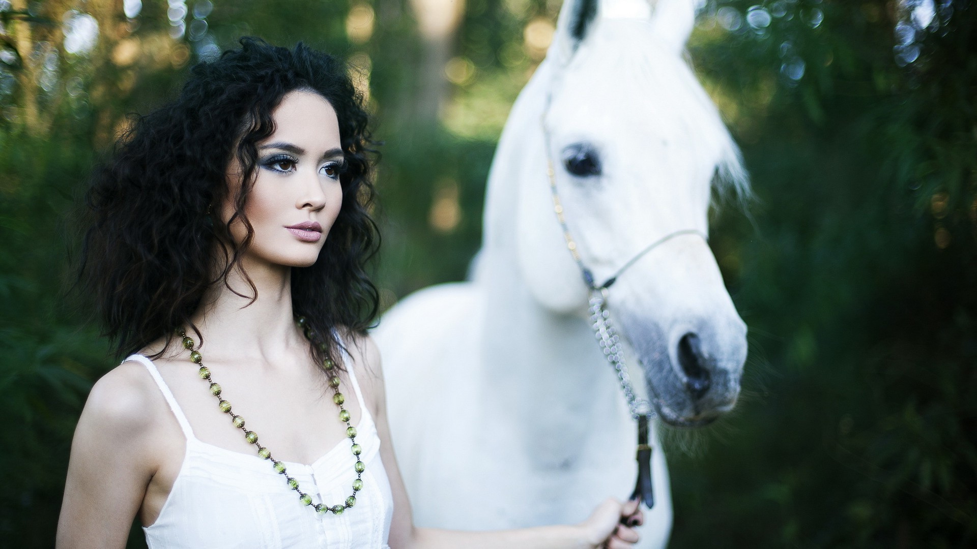 animaux portrait nature belle à l extérieur été fille mignon unique femme herbe cavalerie animal