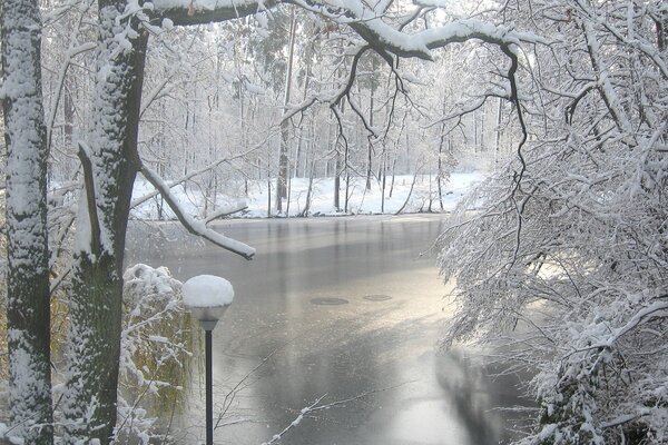 Winterkälte einsame Häuser