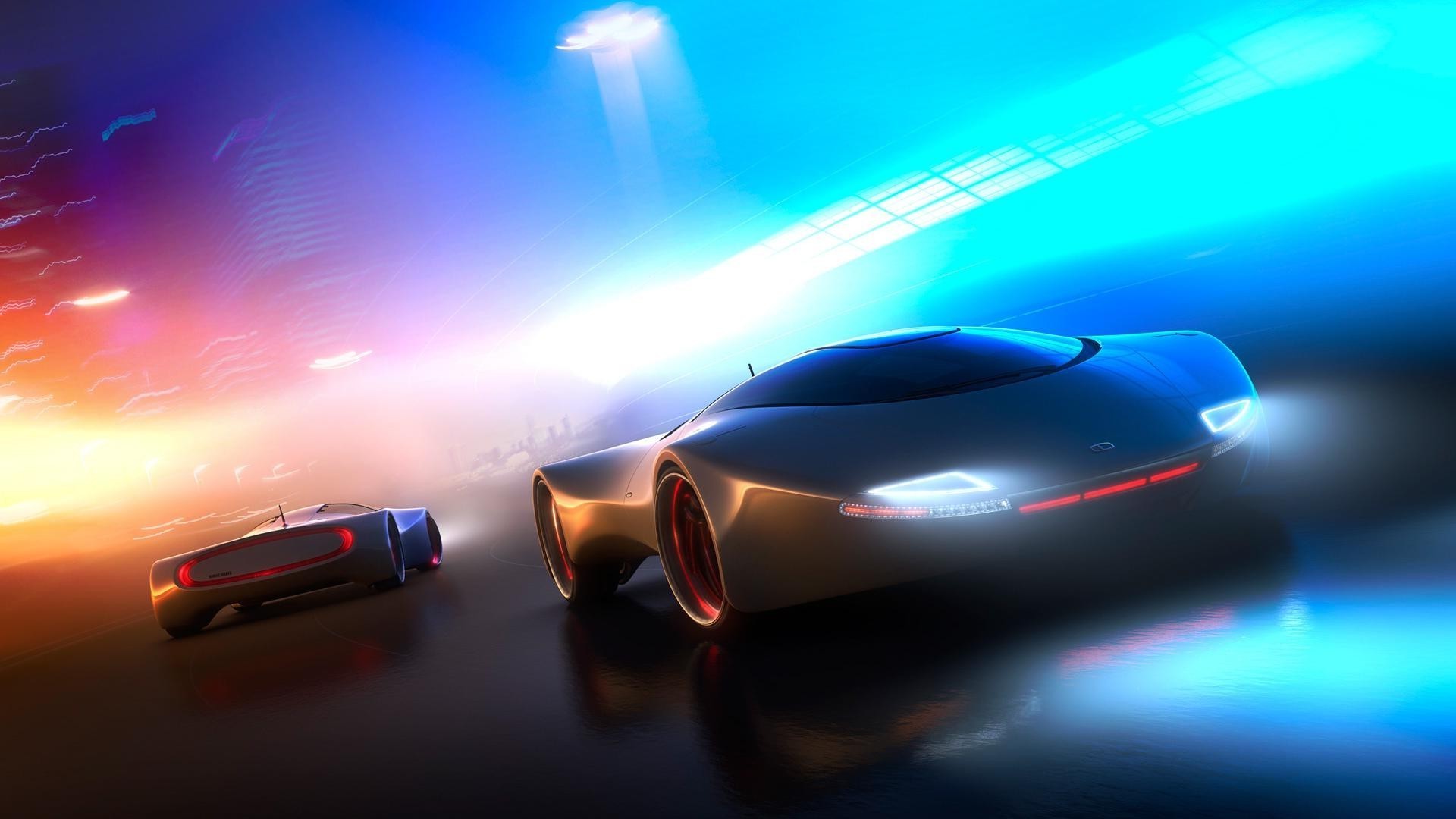 sports cars blur motion car vehicle abstract energy light