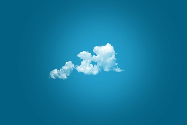 White cloud on a gradient background