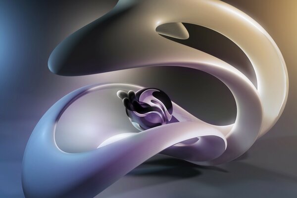 Illustration abstraction purple gray ring