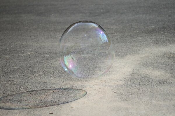 Macro photography of a falling drop of water