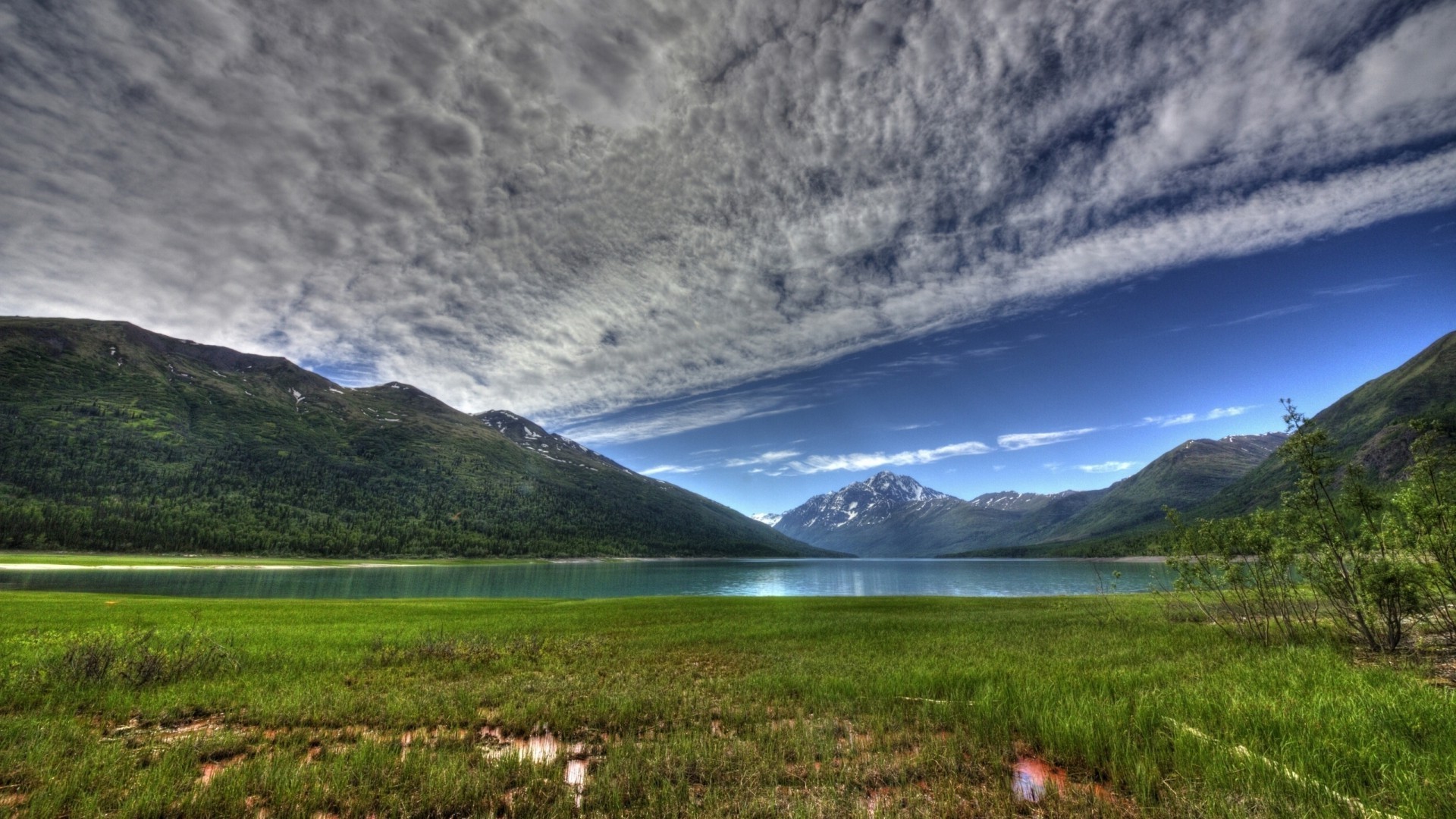 湖泊 景观 山 旅游 水 天空 户外 自然 山谷 风景 草 山