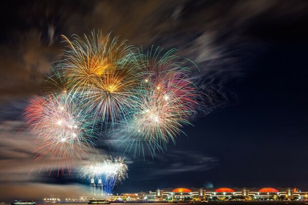 Beautiful festive fireworks. Festival