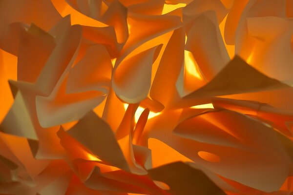 Imagen abstracta de naranja en pliegues