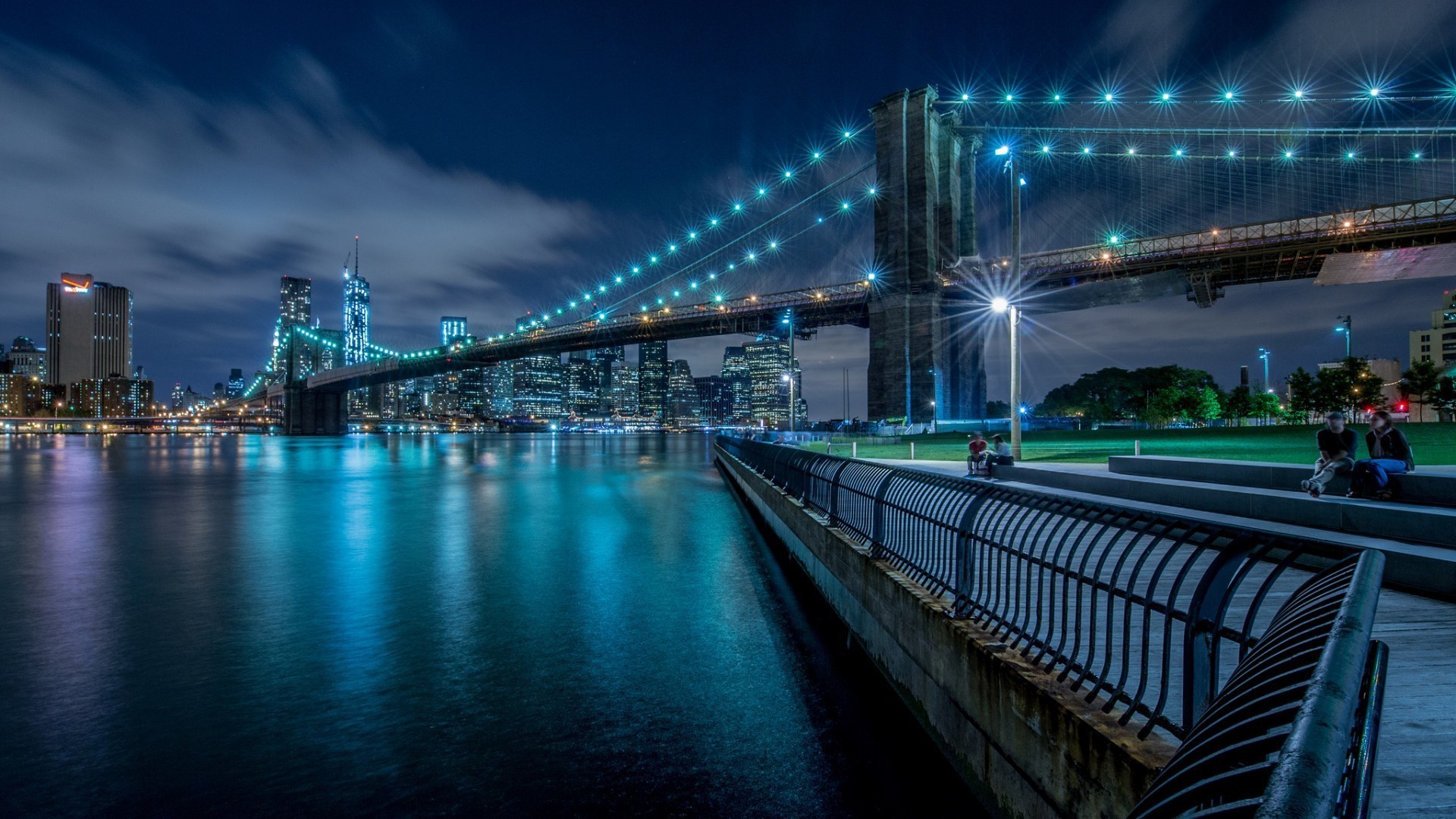 bridges bridge city water river dusk architecture evening travel sky building urban downtown transportation system cityscape connection skyline waterfront reflection business highway