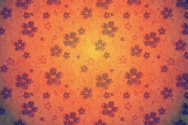Retro style wallpaper with daisies