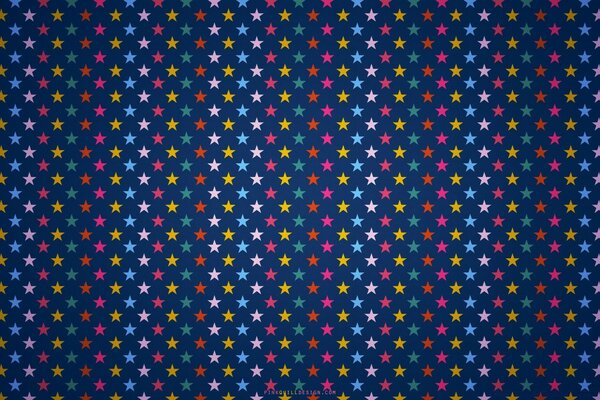 Wallpaper in a colored asterisk seamless