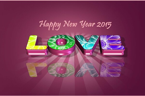 Happy New Year 2015. Desiderio di amore con contare