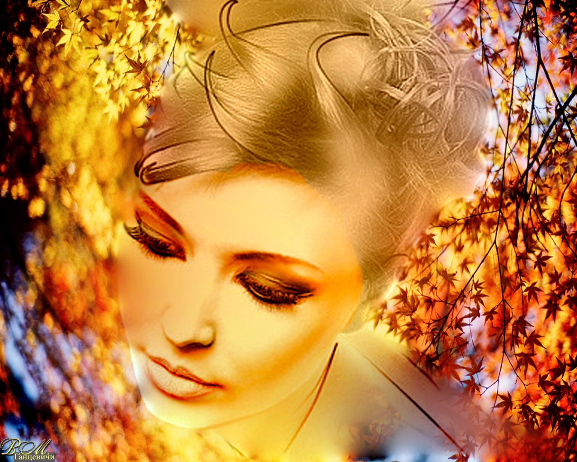 nature mode automne femme or fille belle modèle noël portrait hiver glamour oeil lumineux visage jolie cheveux nature