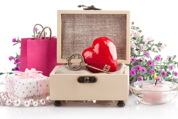 A gift of hearts, boxes and jewelry