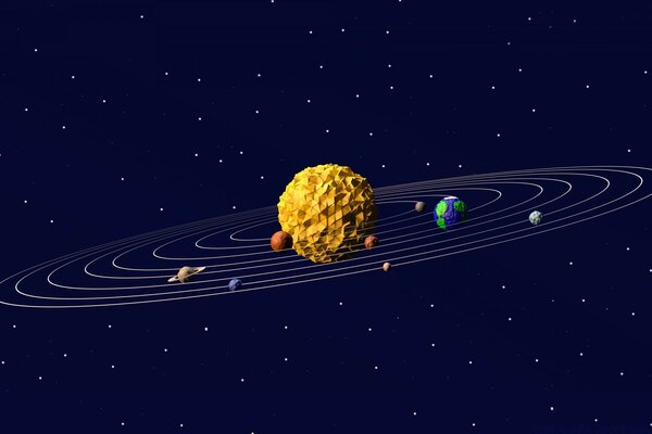Bella grafica 3D sul tema dell astronomia
