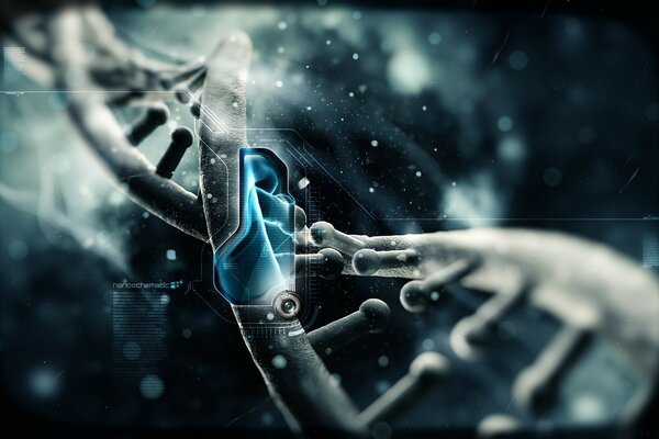 DNA-Kette computergestützte 3D-Grafik