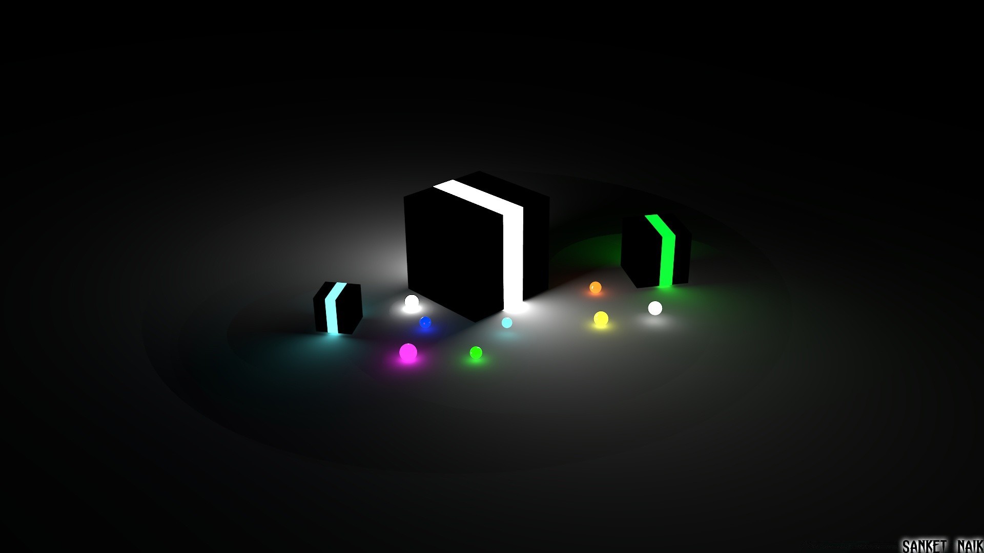 3d graphics dark light music blur bright