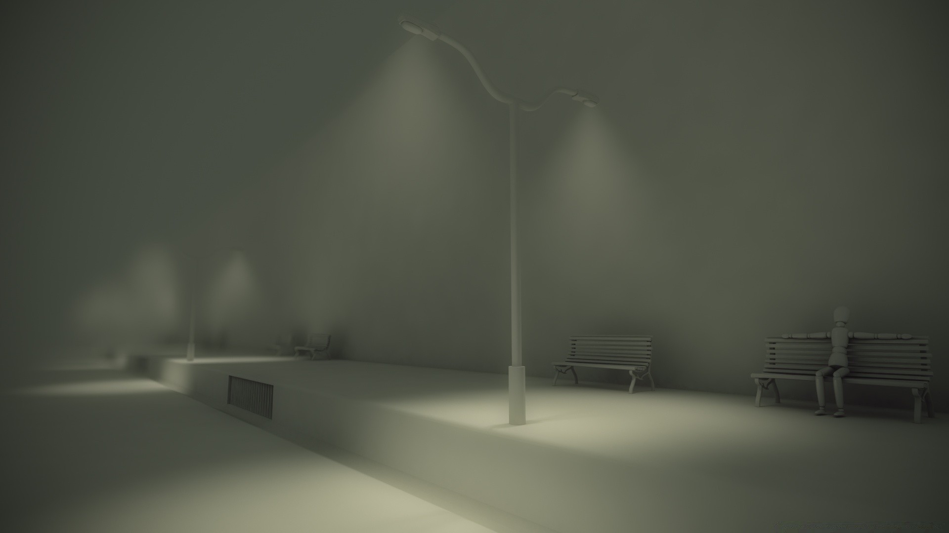 3d-grafik nebel licht nebel sturm regen zimmer wetter spotlight landschaft unschärfe