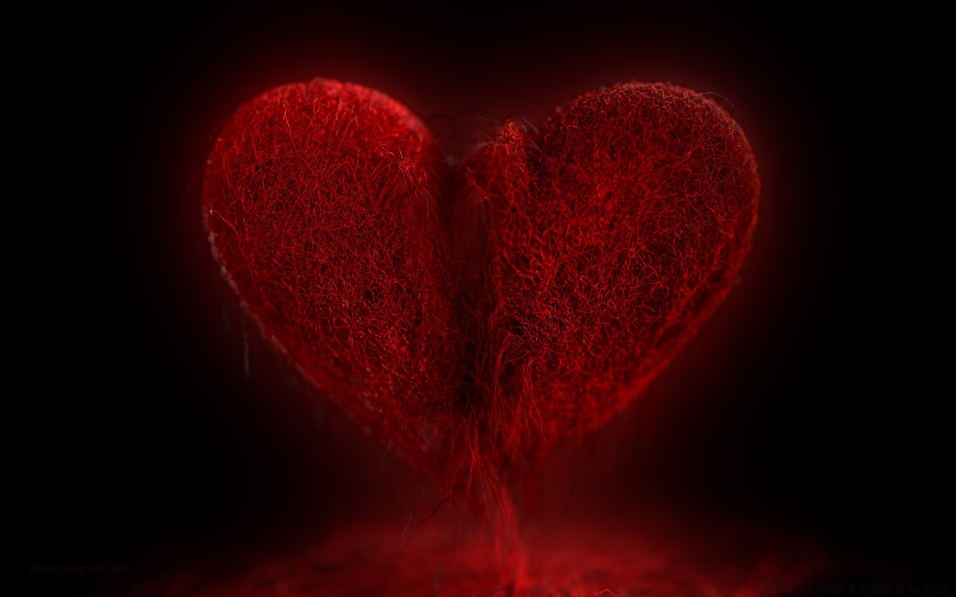 gráficos 3d corazón amor romance forma romántico ciencia escritorio día de san valentín resumen brillante oscuro amor sangre