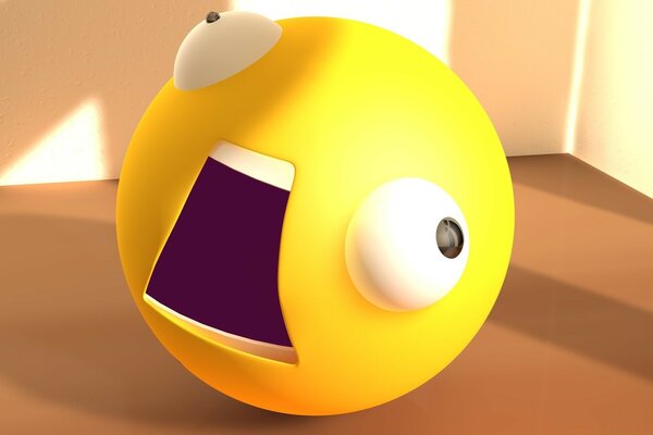 Un Emoji sconvolta con un espressione distorta