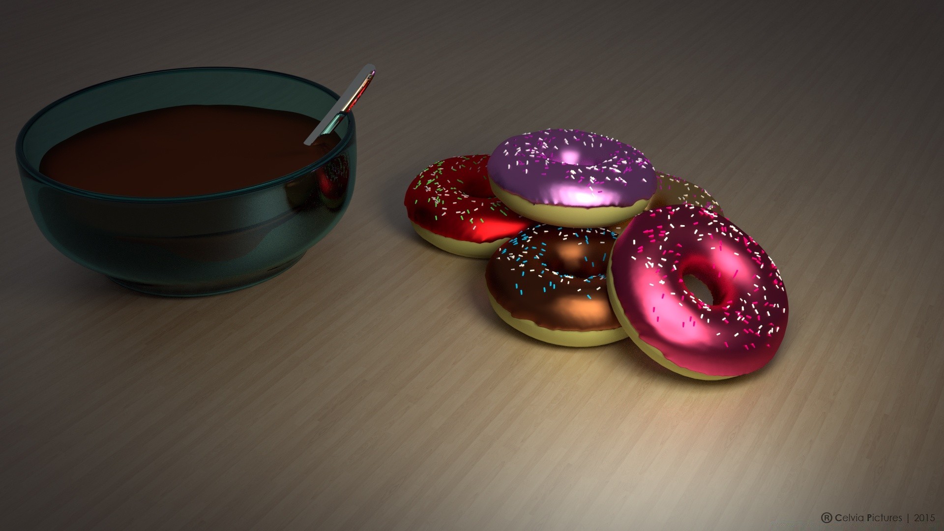 3d graphics still life food jewelry container color