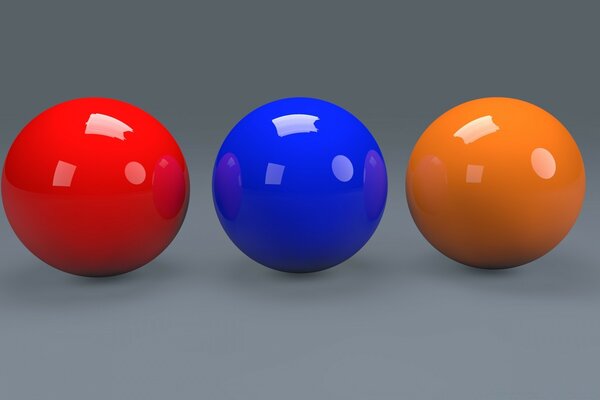 3D graphics depict round balls