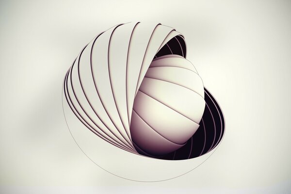 Futuristic animation of an opening sphere