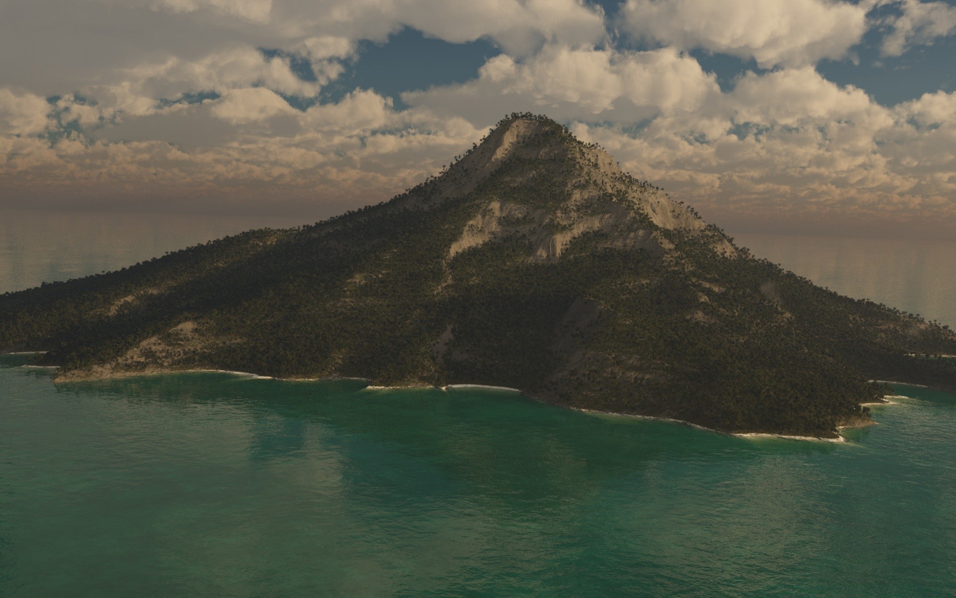 3d-grafik wasser landschaft reisen berge im freien tageslicht himmel natur insel meer meer see strand landschaftlich ozean