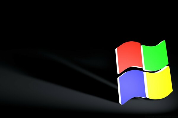 Ikona Microsoft na czarnym tle