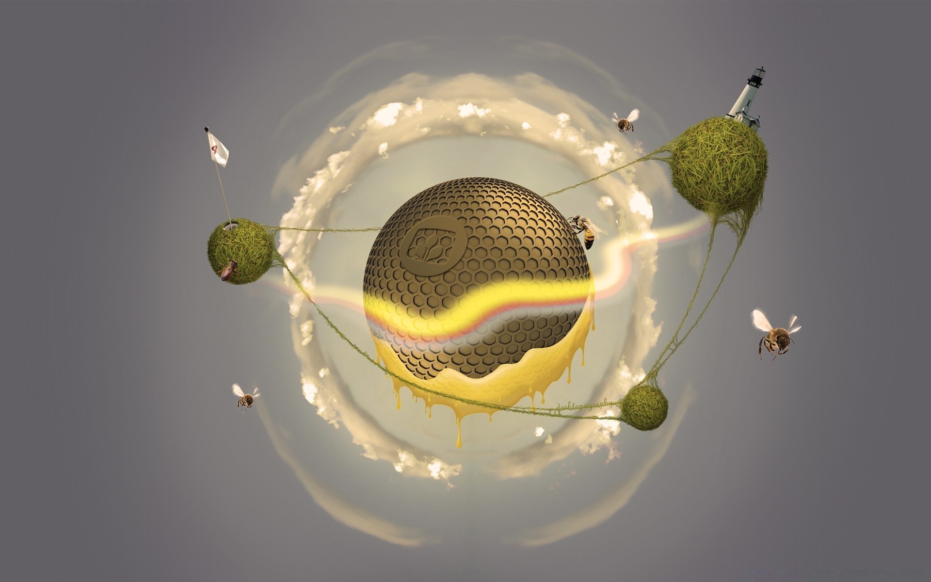 gráficos 3d bola área de trabalho esfera flor