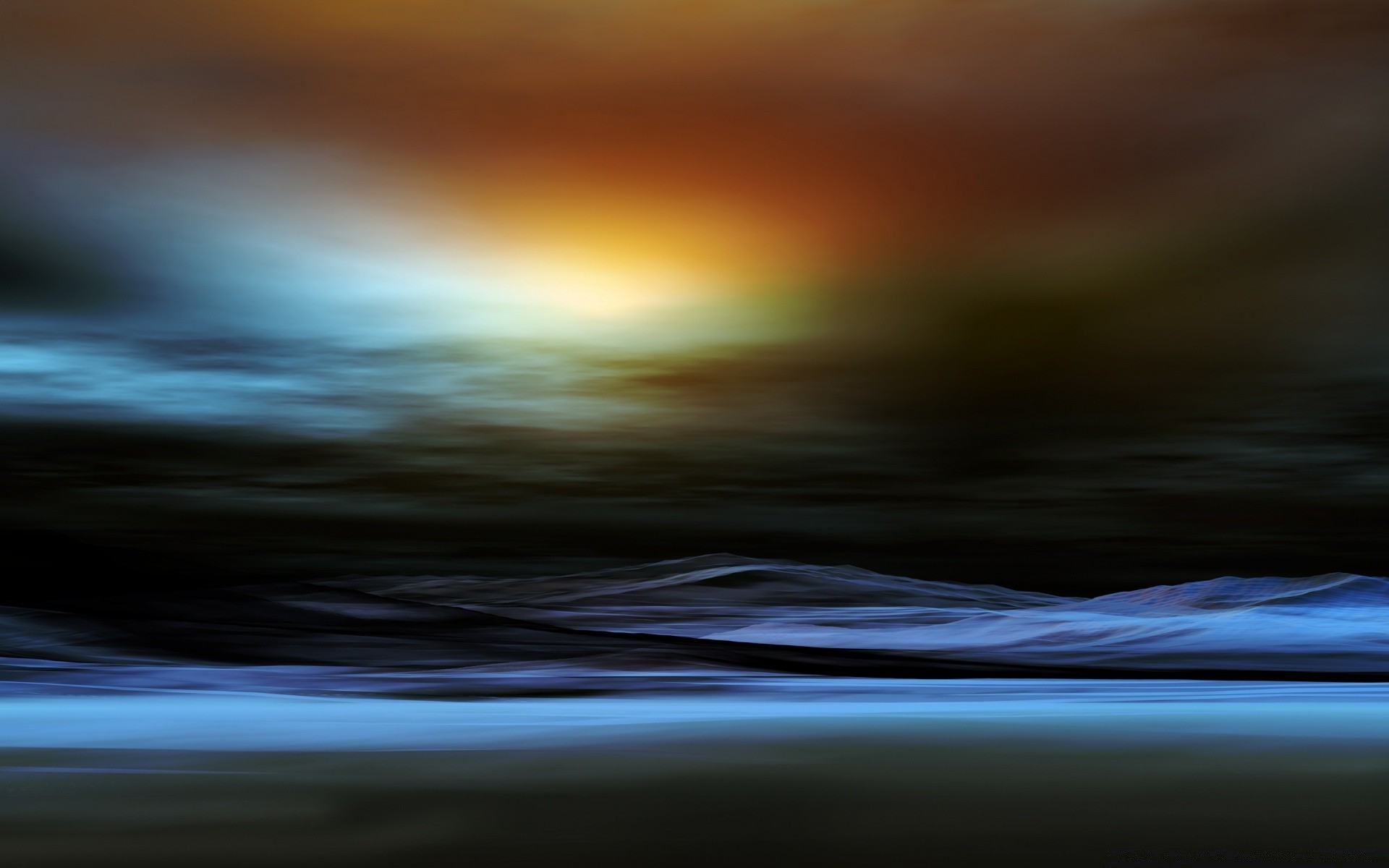 3d graphics blur sunset abstract sun light motion art reflection nature dawn evening luminescence bright