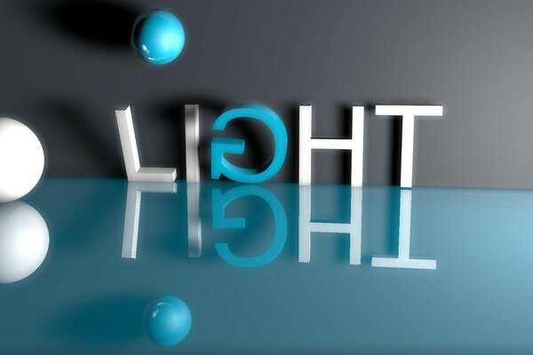 Напис Light на столі