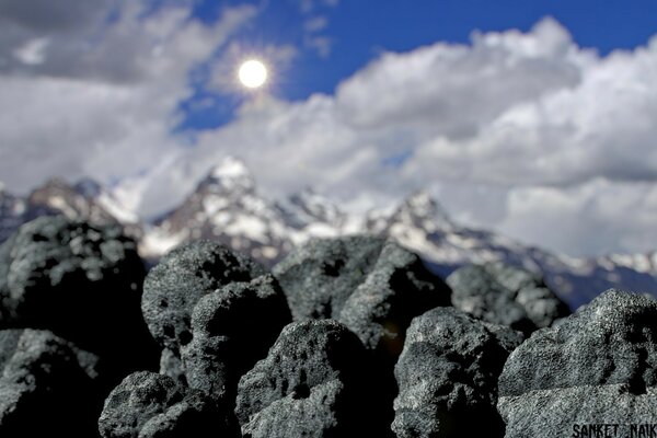 Lava chunks close up