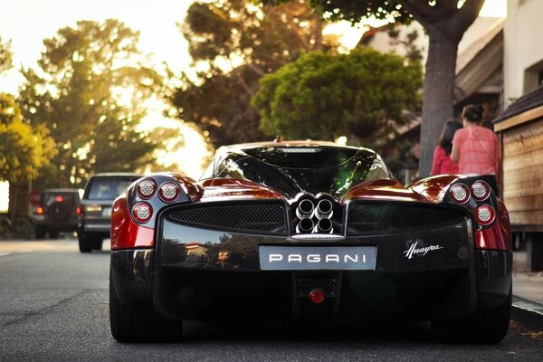 Pagani s car is parked in the city