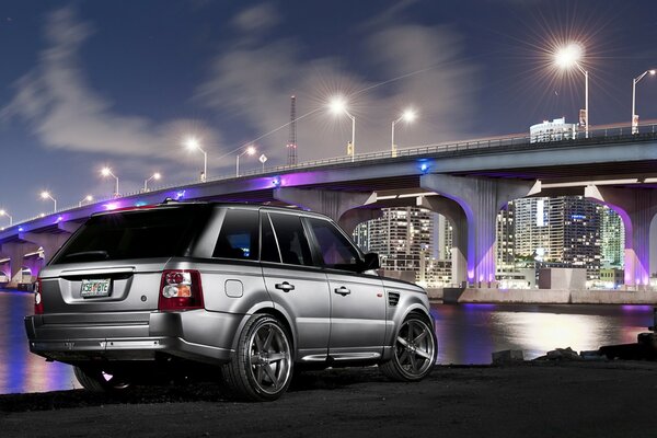 Car under the bridge