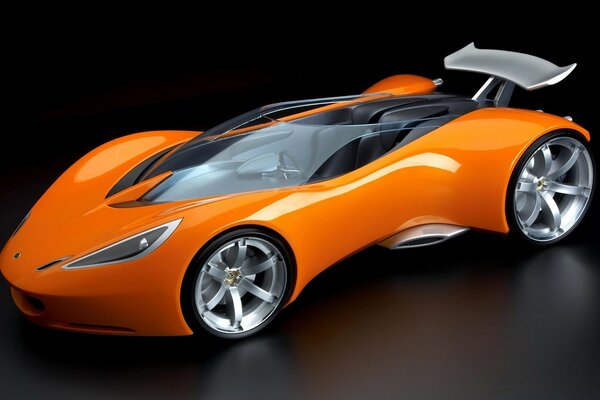 Voiture de course orange