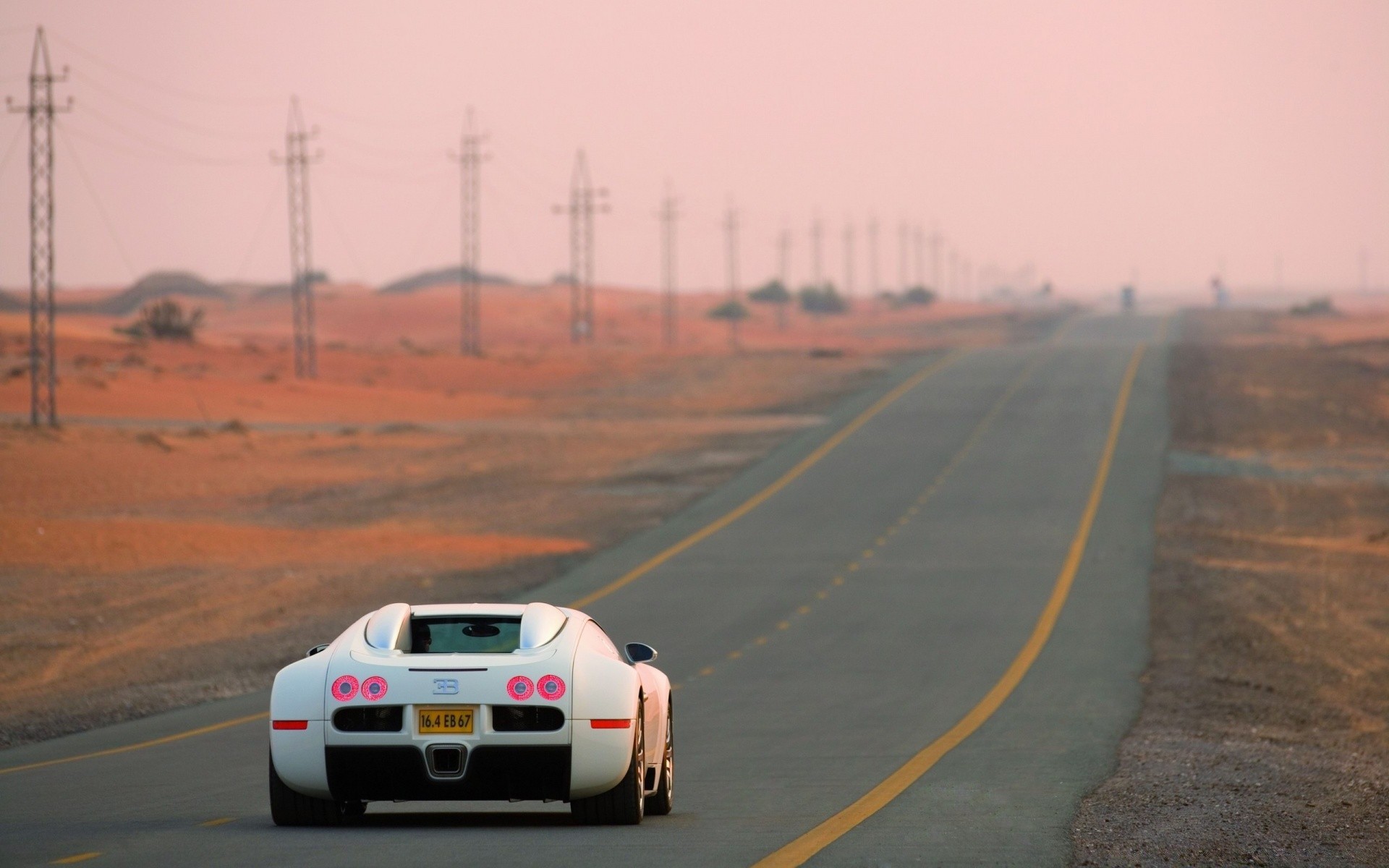 cars road landscape transportation system vehicle sunset