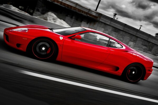 A red Ferrari is always beautiful