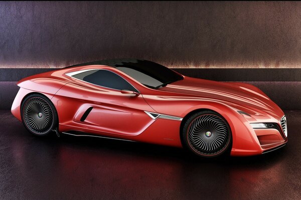 Voiture de sport rouge