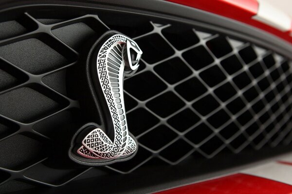 Macro photo of the car emblem