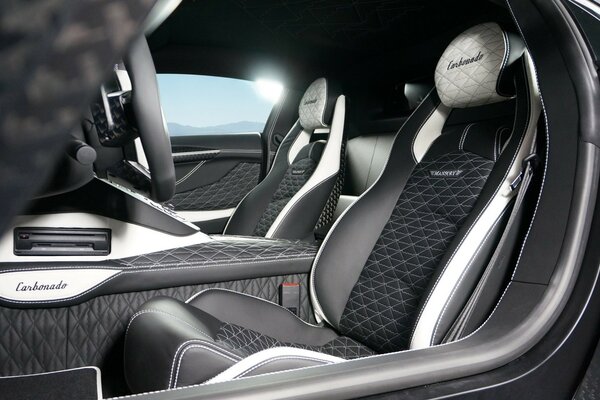 Leather and delicious-smelling car interior