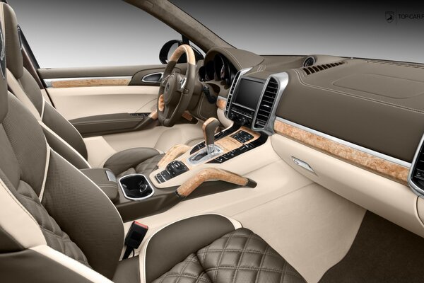 The front part of the interior of a million-dollar car