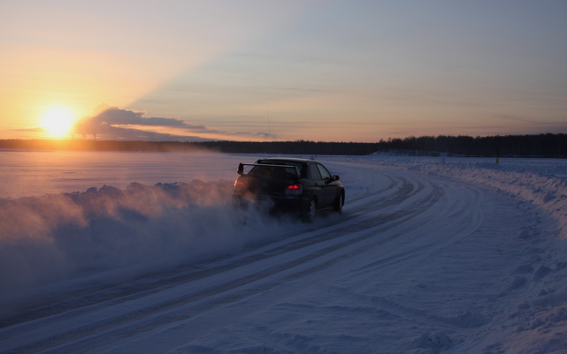 cars sunset dawn water evening landscape dusk weather lake vehicle beach light reflection outdoors sun