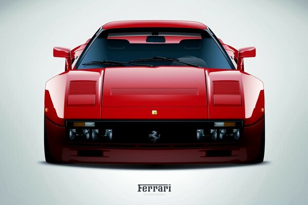 Ferrari rouge. Voiture de course