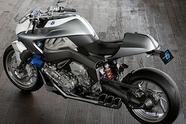 Motocicleta BMW Custom gris