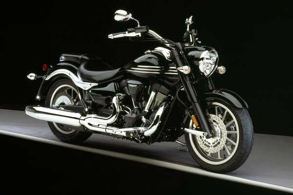 Black motorcycle for bikers