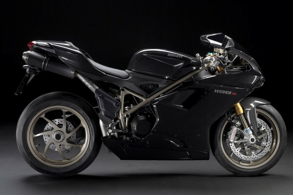 Black Ducati Sports Motorcycle