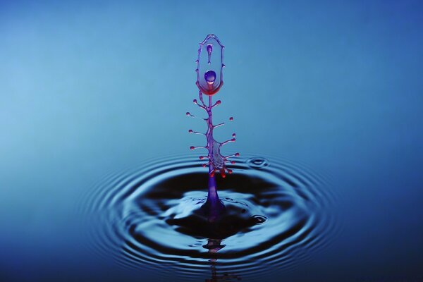 Gran gota de agua en pantalla completa